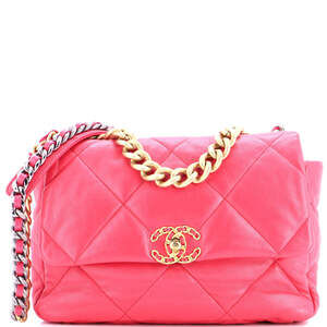 Chanel Large 19 Flap Bag Quilted Leather